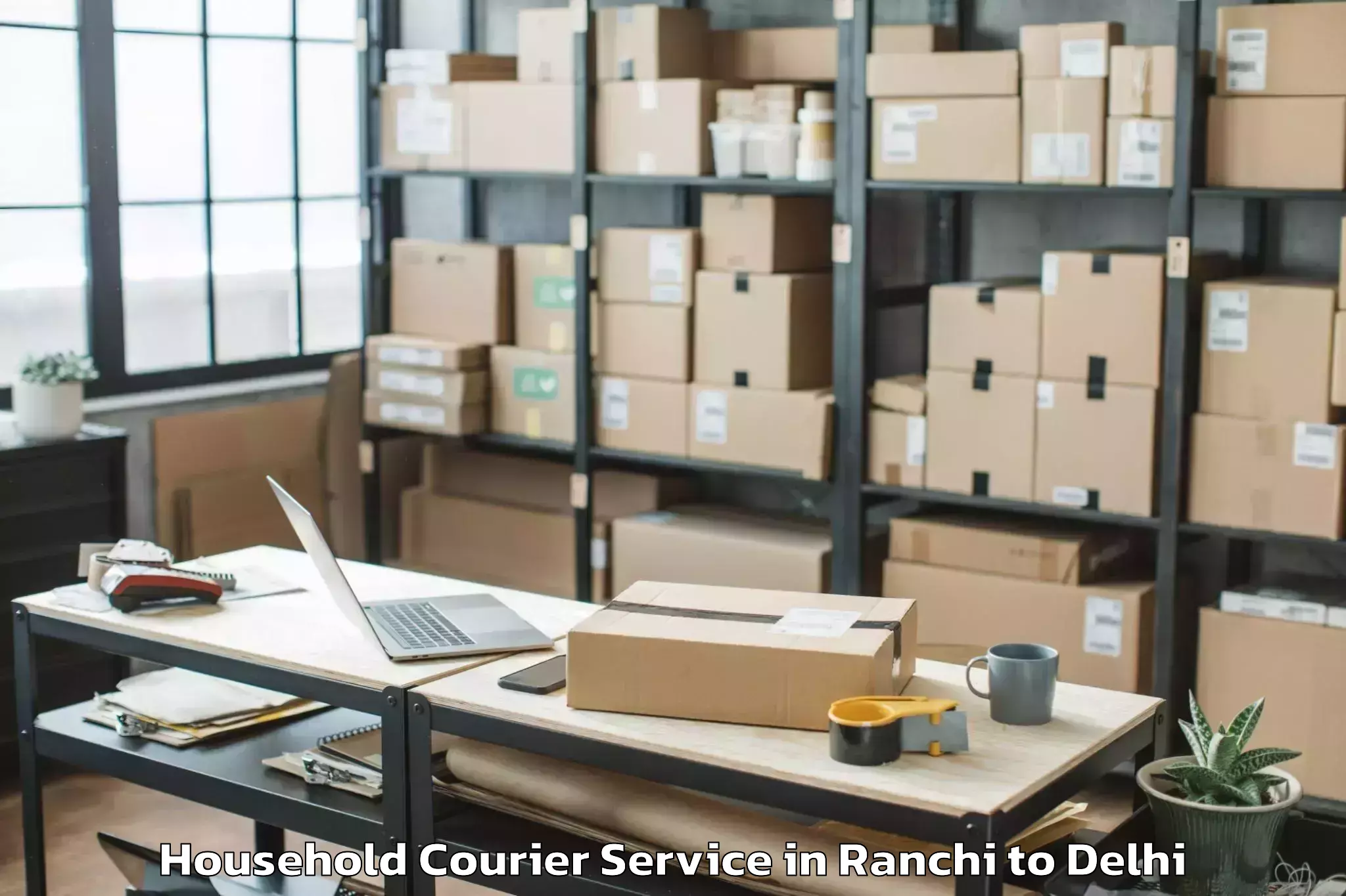 Easy Ranchi to Flatted Factory Complex Okhla Household Courier Booking